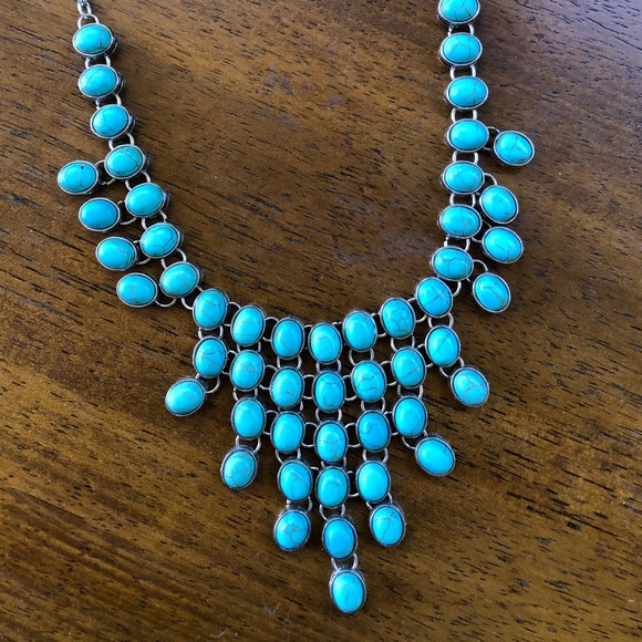 Turquoise statement necklace - Picture 2 of 2
